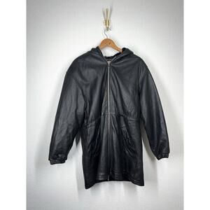 Vintage Wilson Leather Jacket Womens Faux Fur Lined Large Heavyweight Warm